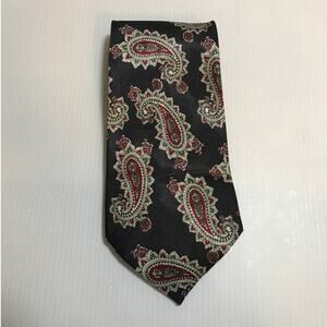 Renaissance Vintage Paisley Silk Handmade Classic Wide Necktie 58”
